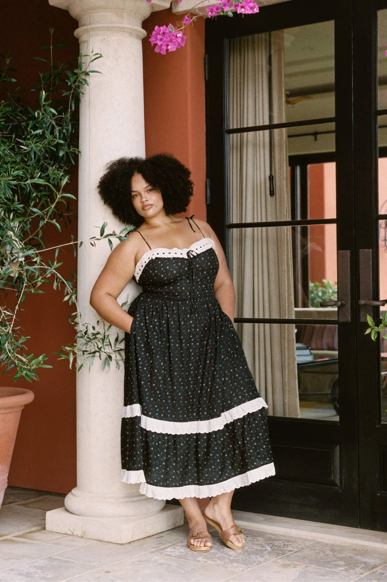 The Emma Dress Extended | Black Aster Garden sold by Christy Dawn product image thumbnail 2