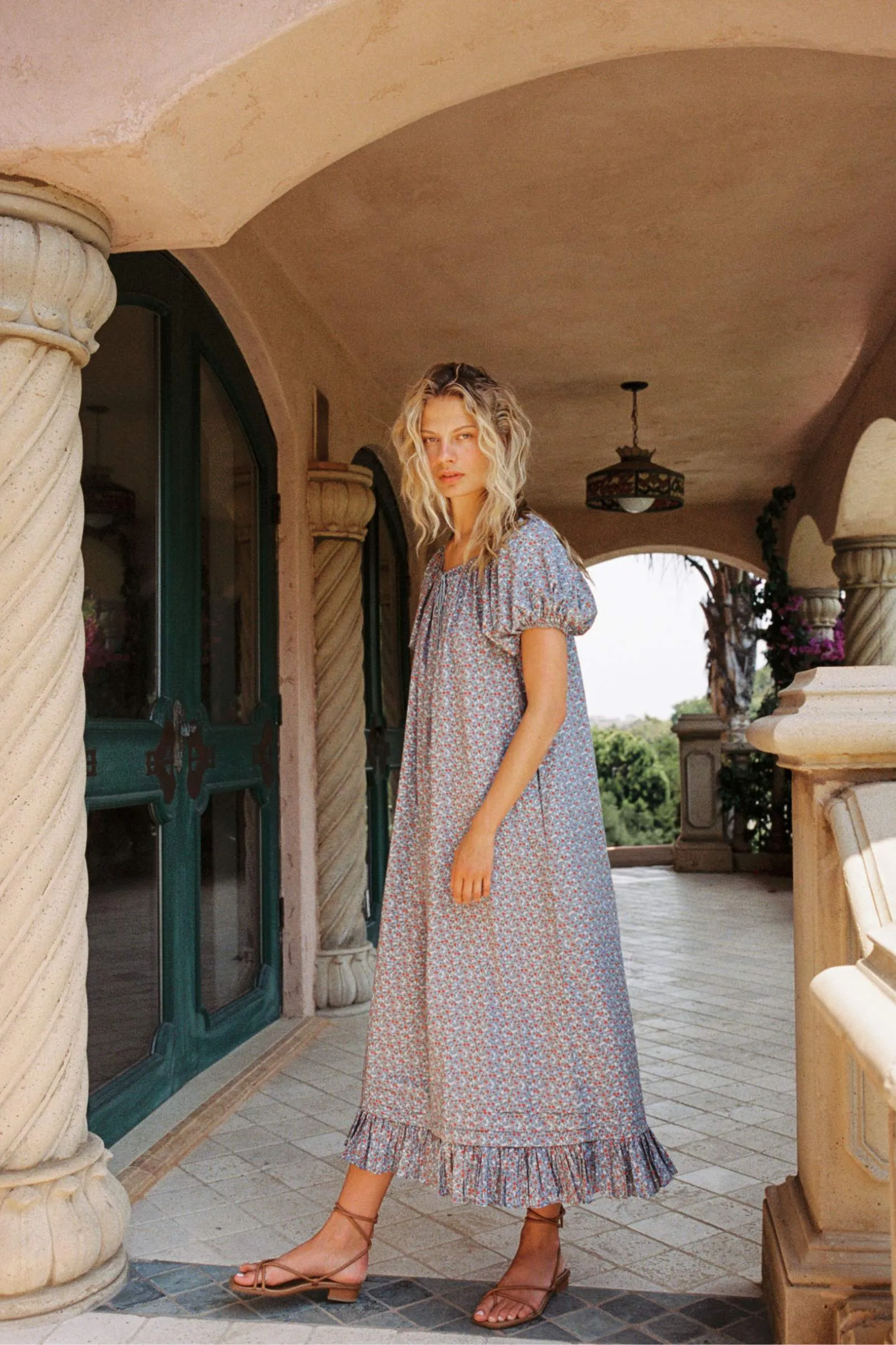 The Christy Dress Calico Blues Parallel