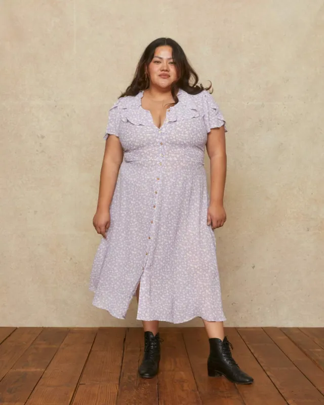 The Daisy Dress Extended | Lavender Floral sold by Christy Dawn