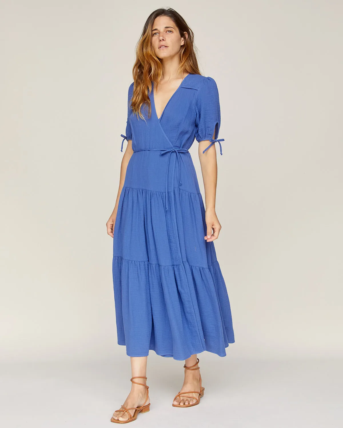 The Augusta Dress | Lapis Gauze sold by Christy Dawn product image thumbnail 4