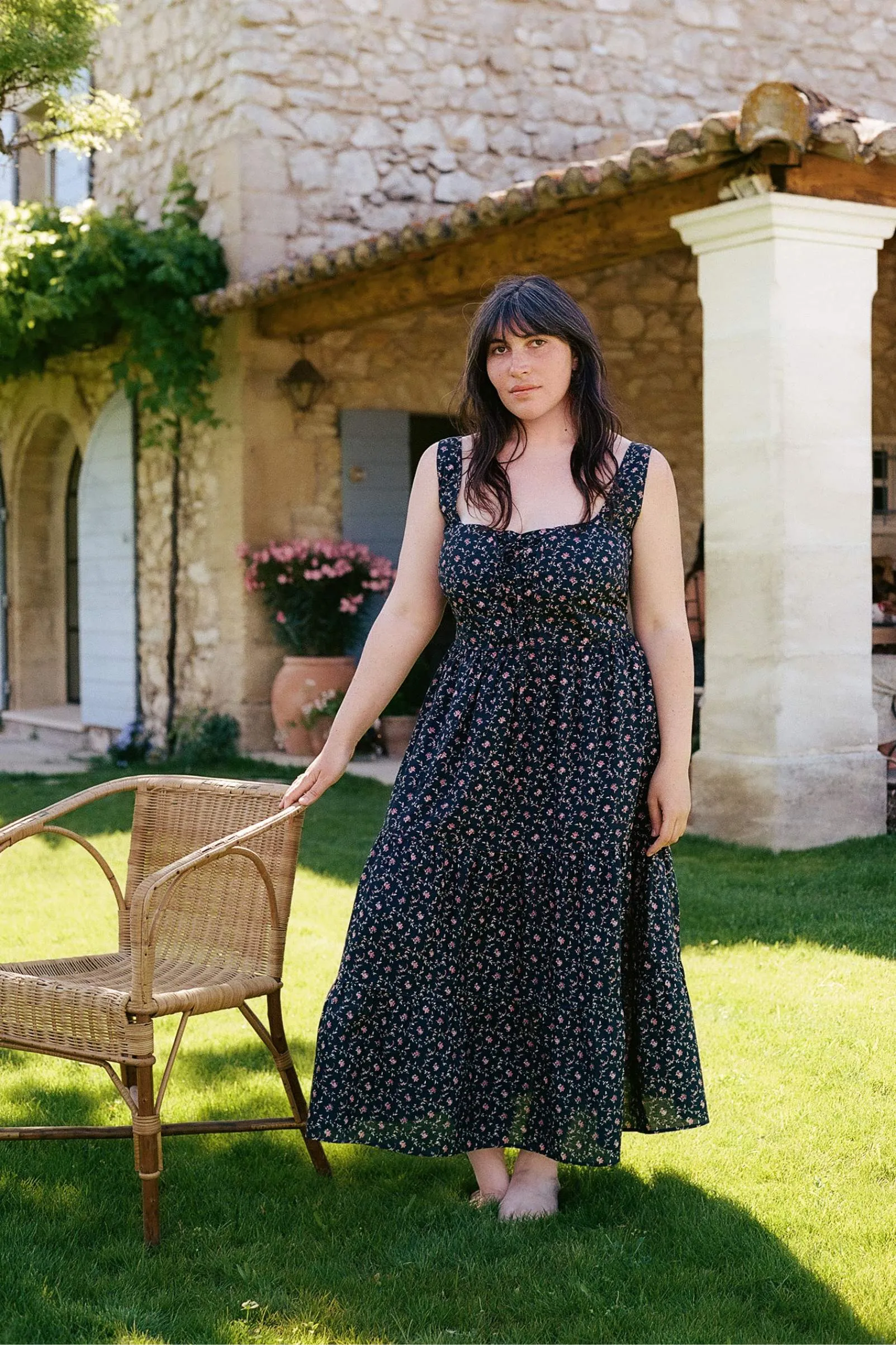 The Adele Dress Extended | Night Trellis sold by Christy Dawn