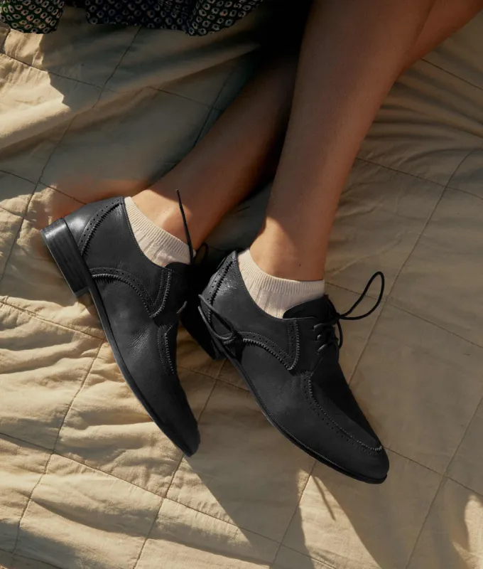 The Agnes Oxford | Noir Leather sold by Christy Dawn