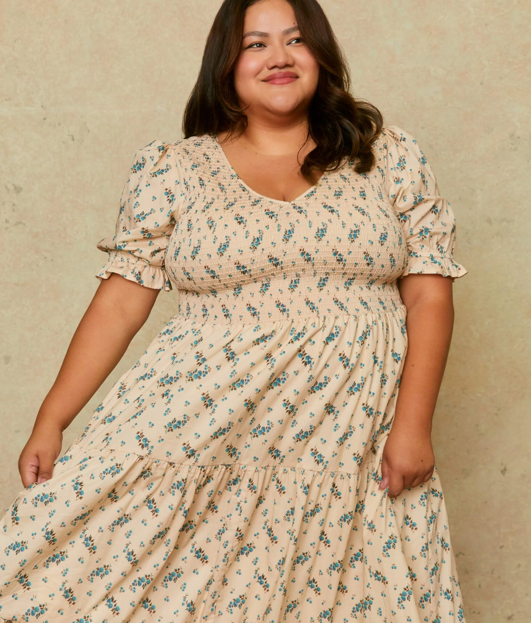 The Brooklyn Dress Extended | Mums Ditsy Cream sold by Christy Dawn product image thumbnail 3