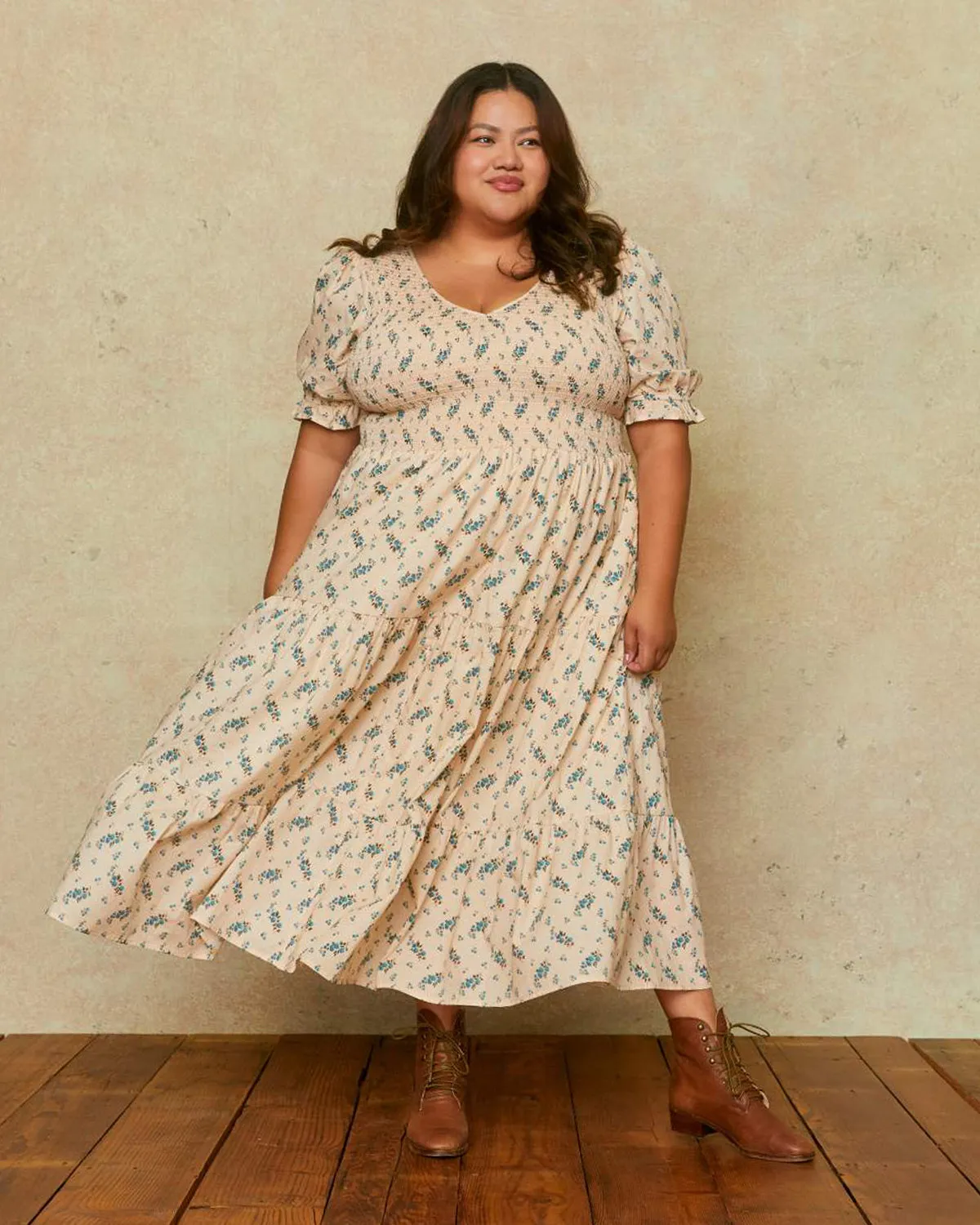 The Brooklyn Dress Extended | Mums Ditsy Cream sold by Christy Dawn