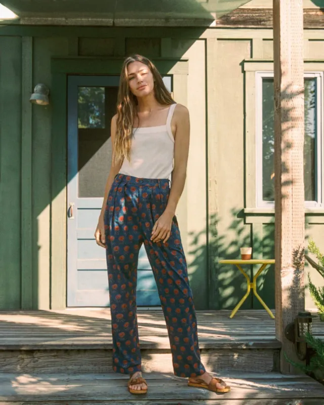 The Ava Pant | Indigo Sunflower sold by Christy Dawn