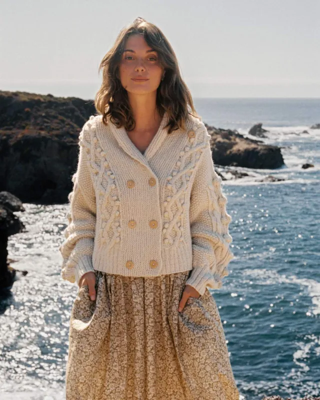The Regina Cardigan | Natural sold by Christy Dawn