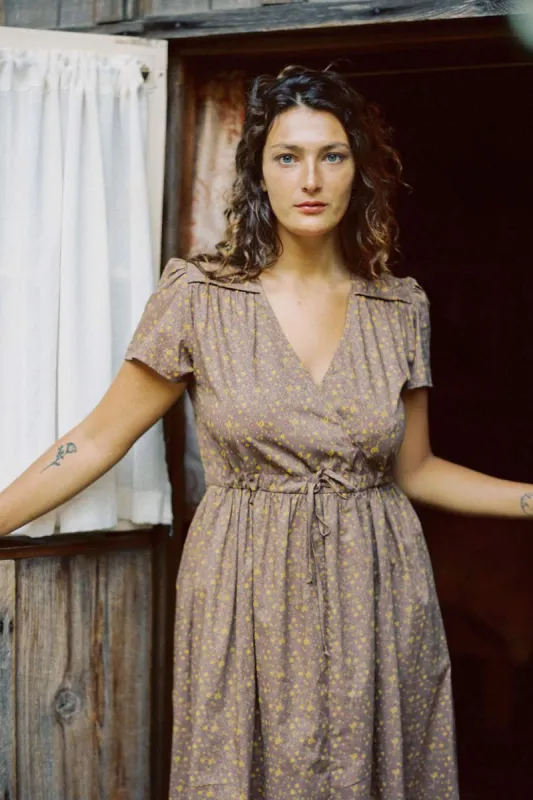 The Dawn Dress | Magenta Blooming Vine sold by Christy Dawn
