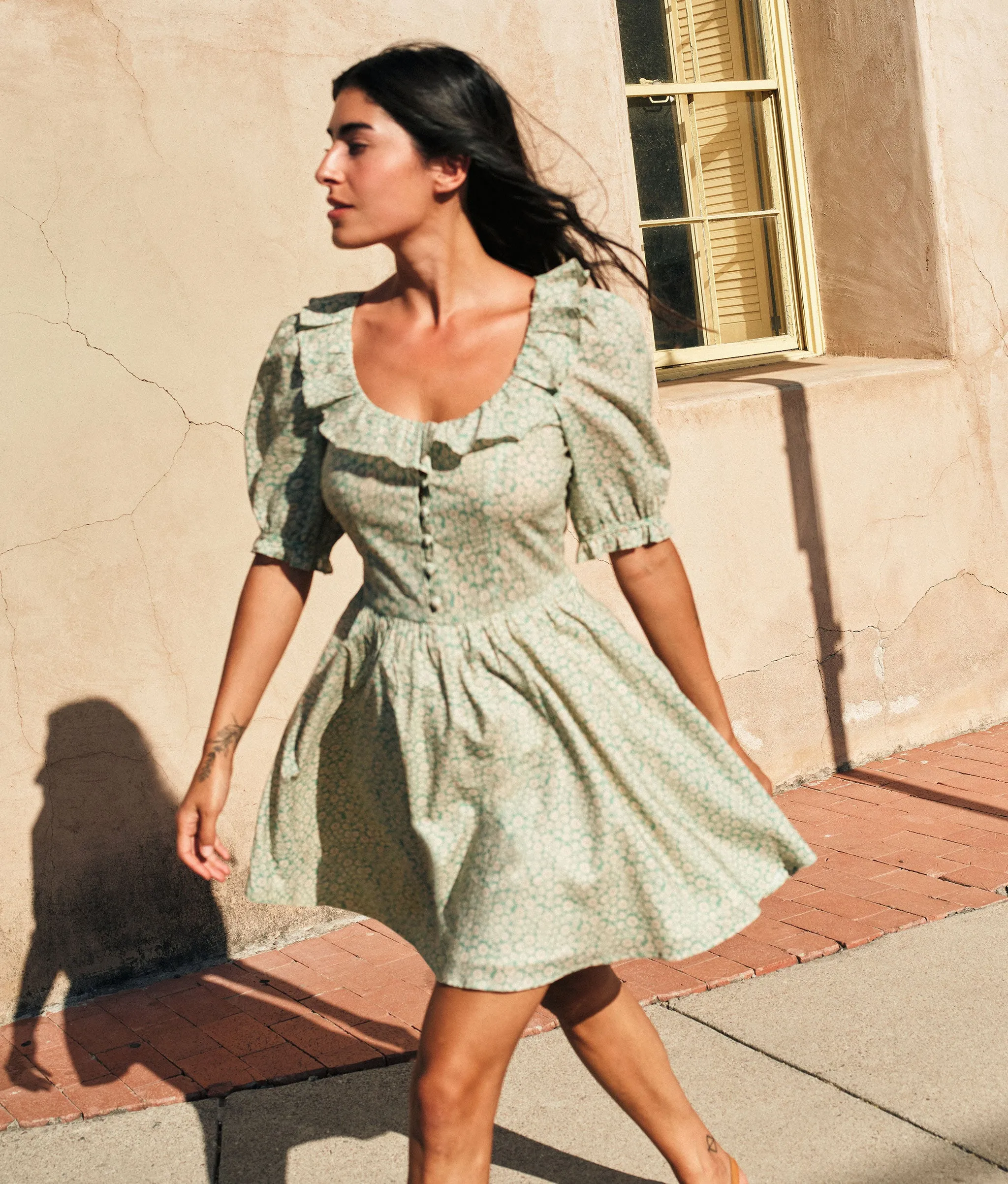 The Delia Dress | Green Climbing Daisy sold by Christy Dawn product image thumbnail 3