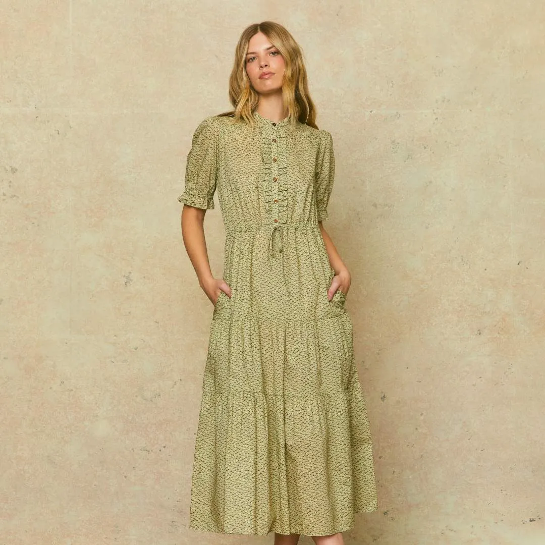 The Elle Dress | Geo Ditsy Sage sold by Christy Dawn product image thumbnail 3