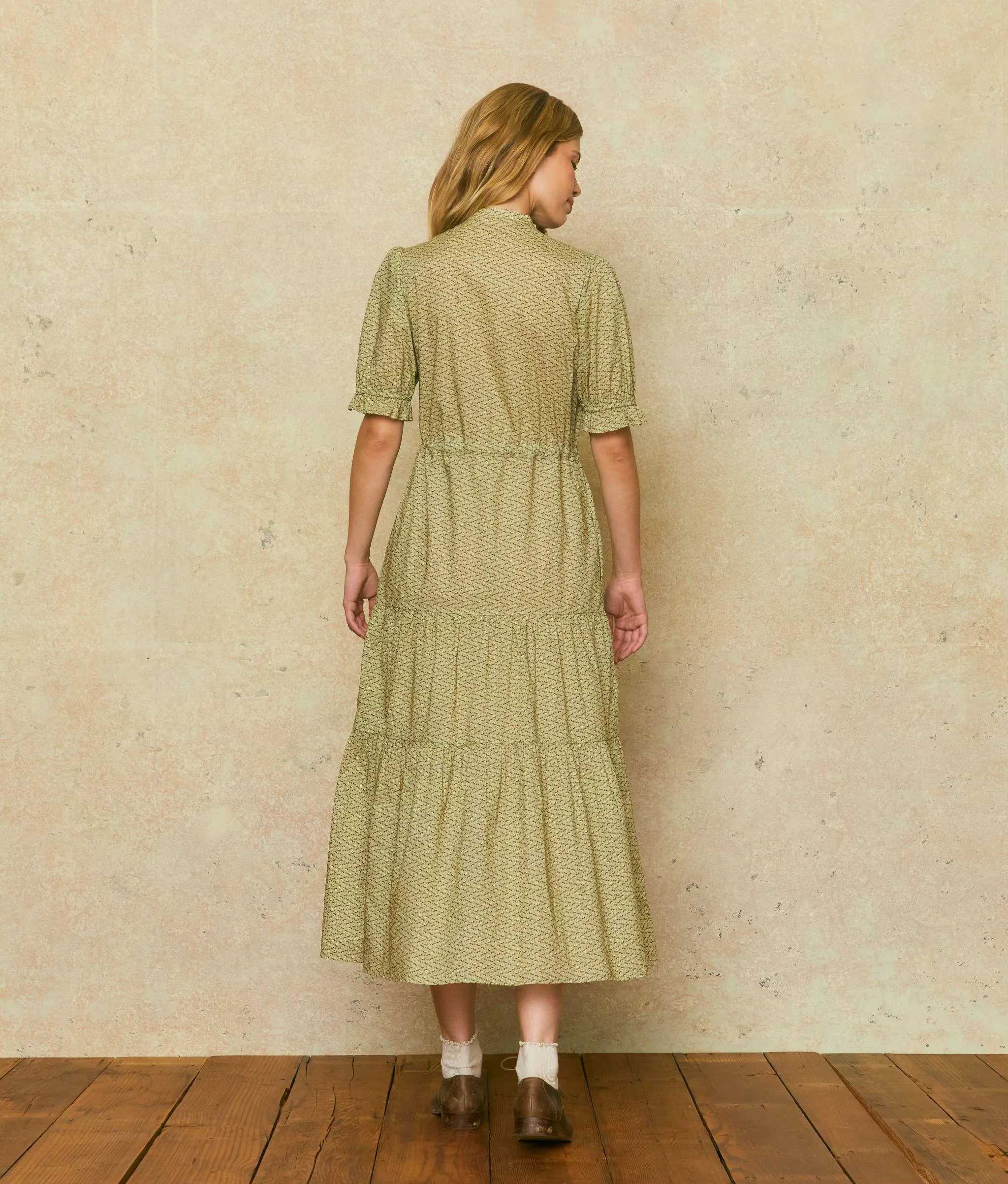 The Elle Dress | Geo Ditsy Sage sold by Christy Dawn product image thumbnail 5