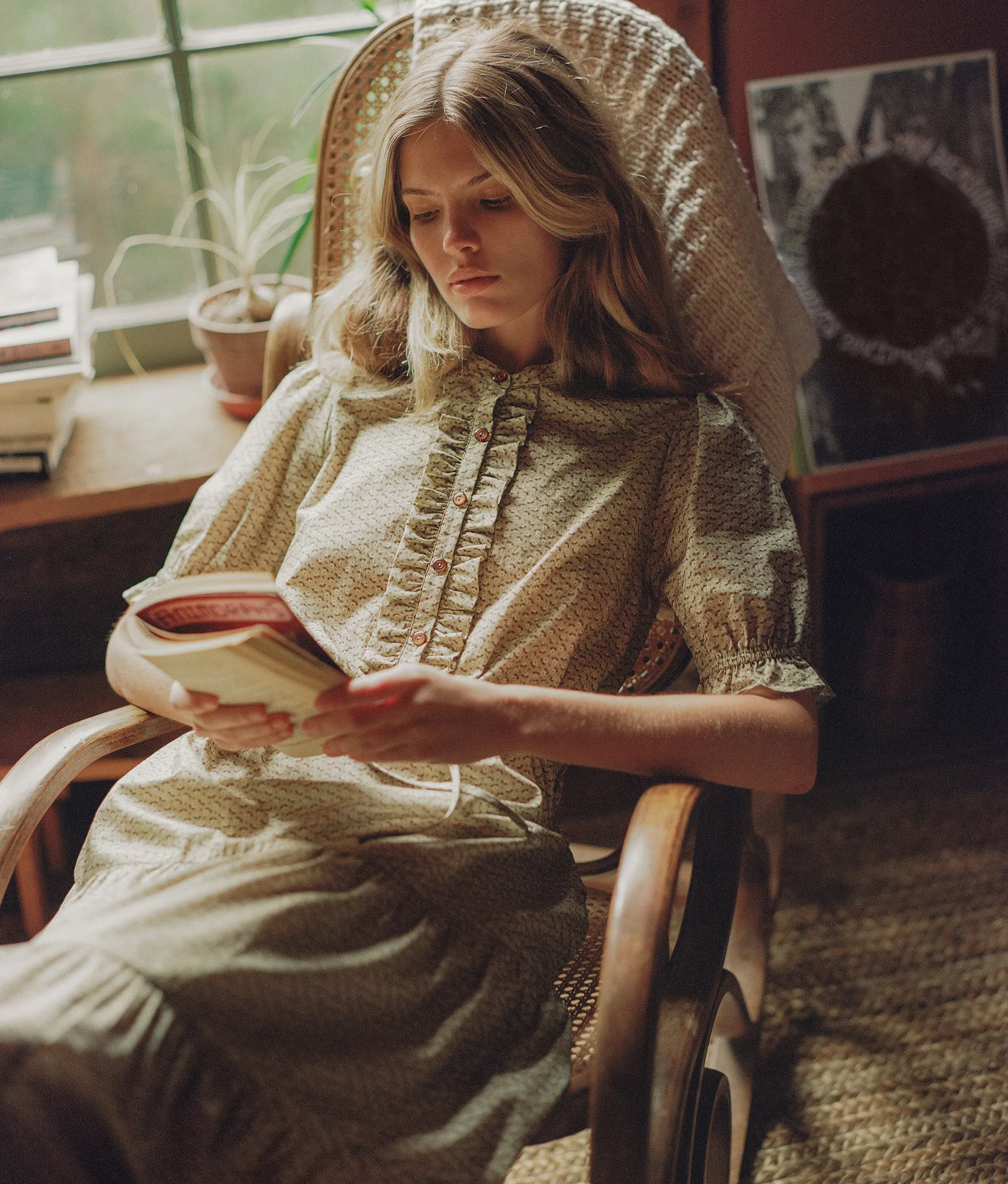 The Elle Dress | Geo Ditsy Sage sold by Christy Dawn product image thumbnail 4