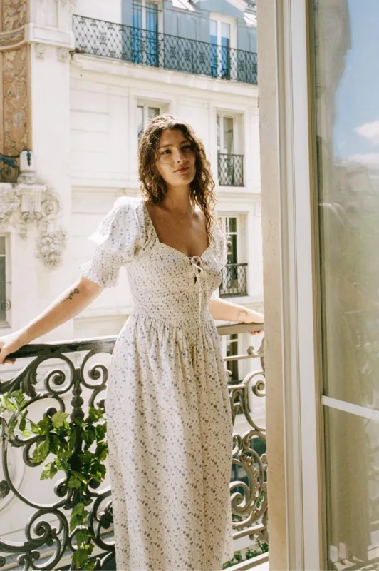 The Madison Dress | Daisy Field Blue sold by Christy Dawn