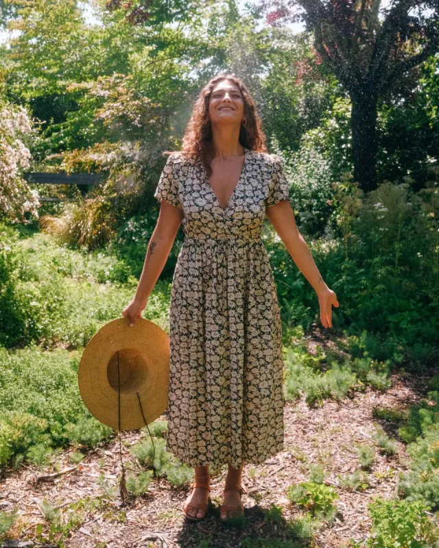 The Dawn Dress | Night Chamomile sold by Christy Dawn