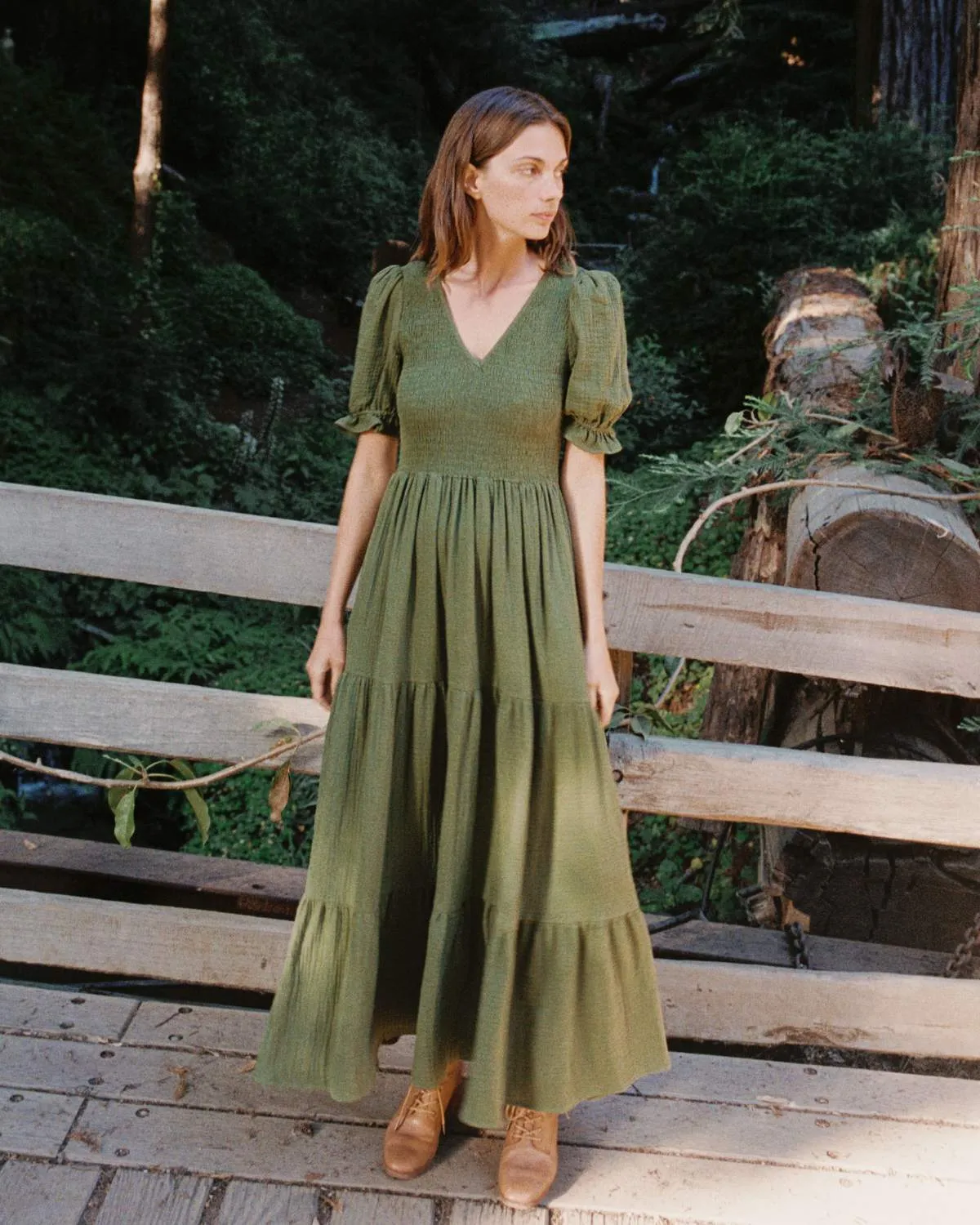 The Brooklyn Dress | Forest Gauze sold by Christy Dawn