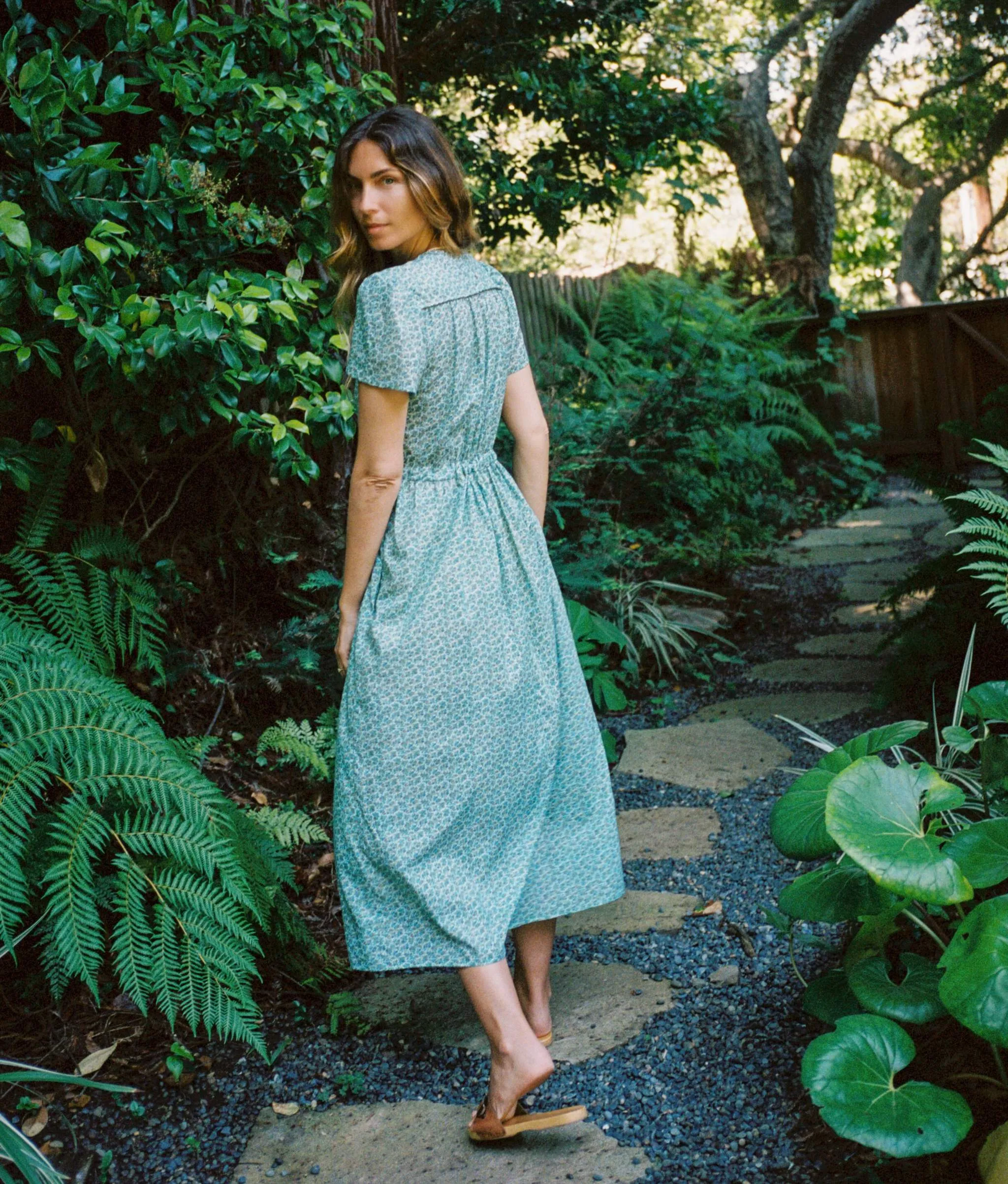 The Dawn Dress | Berry Ditsy Teal sold by Christy Dawn product image thumbnail 5
