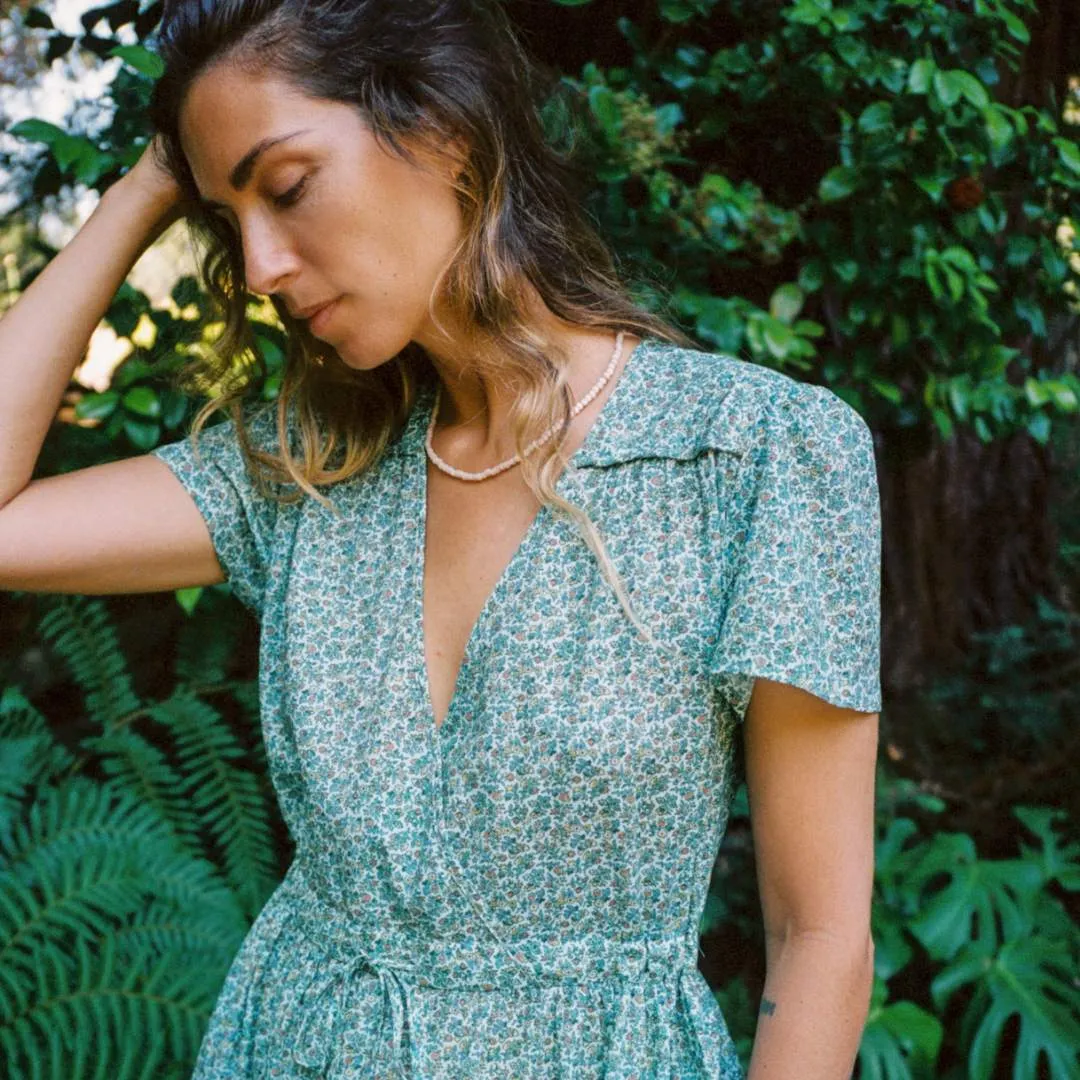 The Dawn Dress | Berry Ditsy Teal sold by Christy Dawn product image thumbnail 3