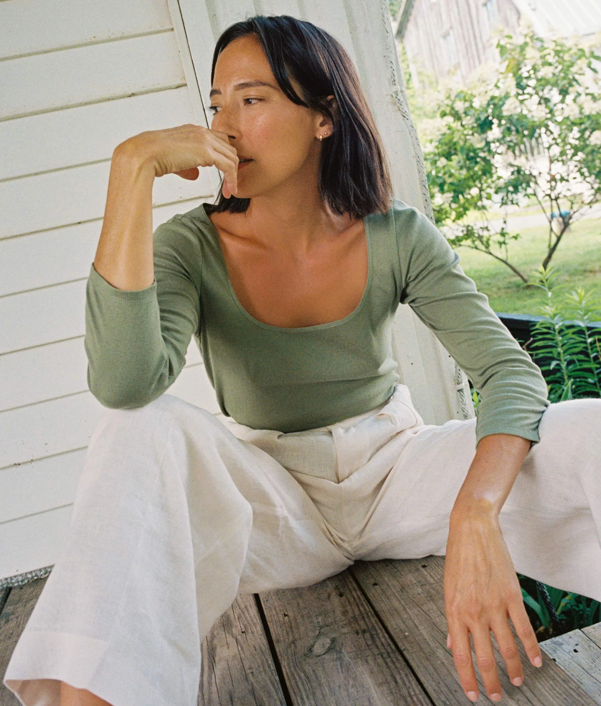 The Jolie Tee | Sage sold by Christy Dawn product image thumbnail 3