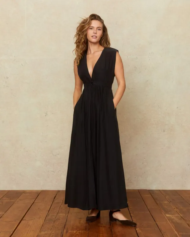 The Rosemary Dress | Midnight Silk sold by Christy Dawn