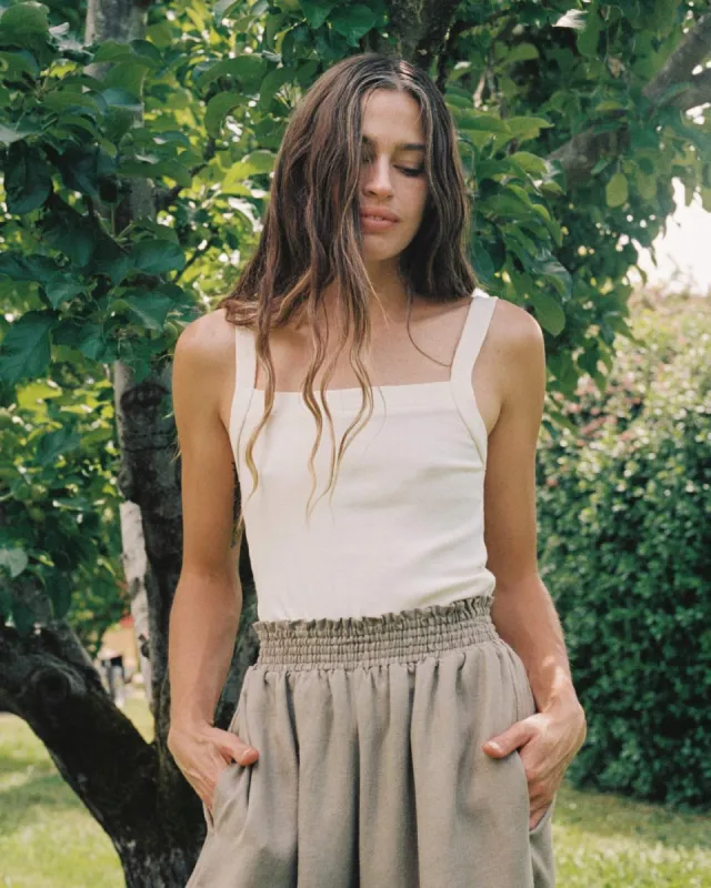 The Lea Tank | Ivory sold by Christy Dawn