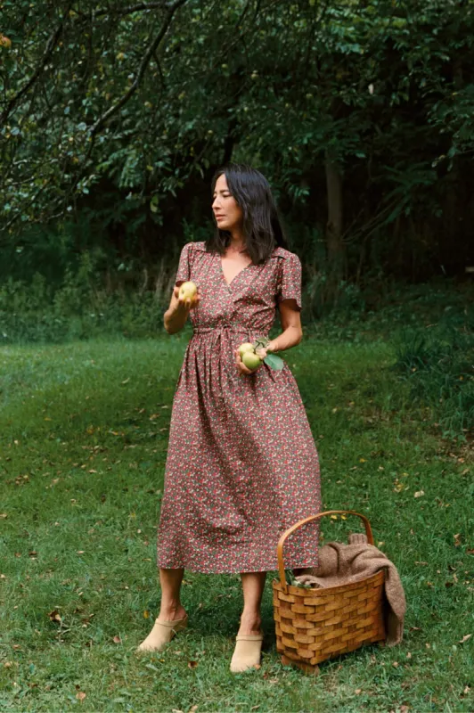 The Dawn Dress Petites | Evergreen Apple Harvest sold by Christy Dawn