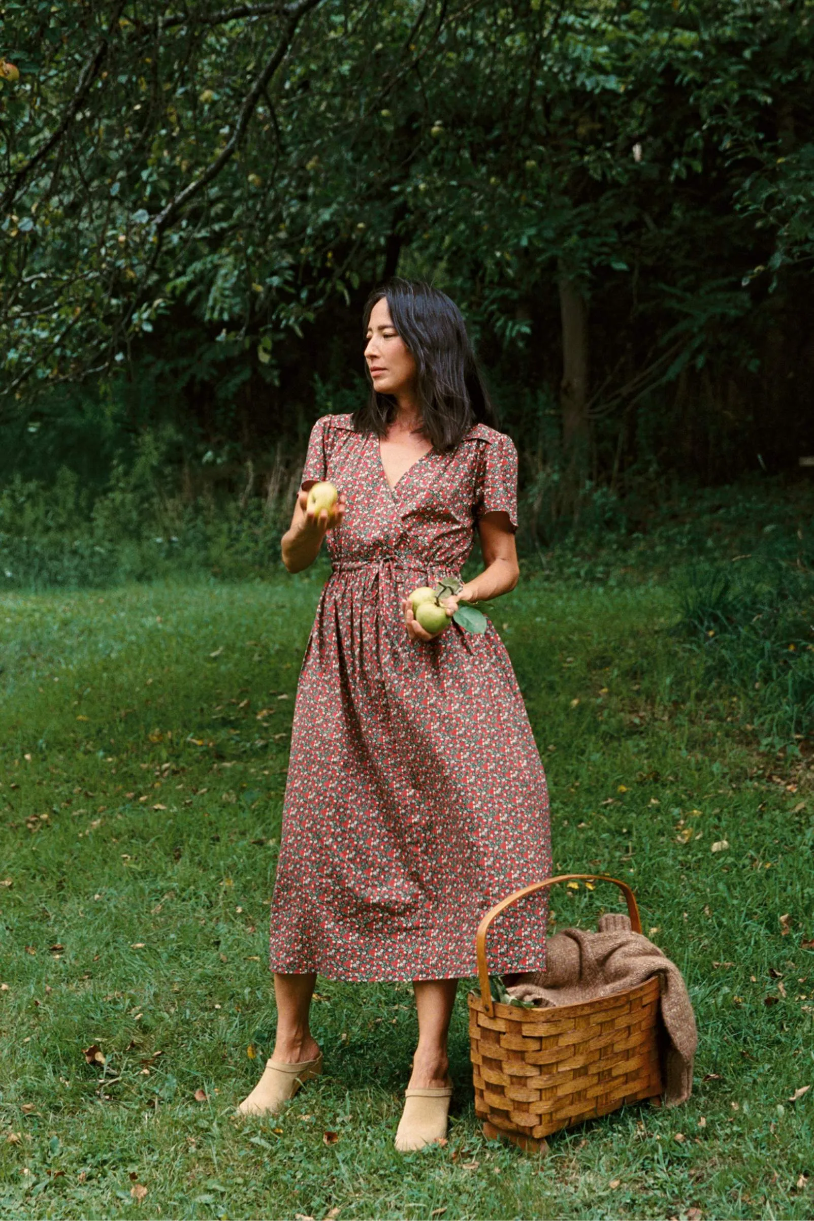 The Dawn Dress Petites | Evergreen Apple Harvest sold by Christy Dawn