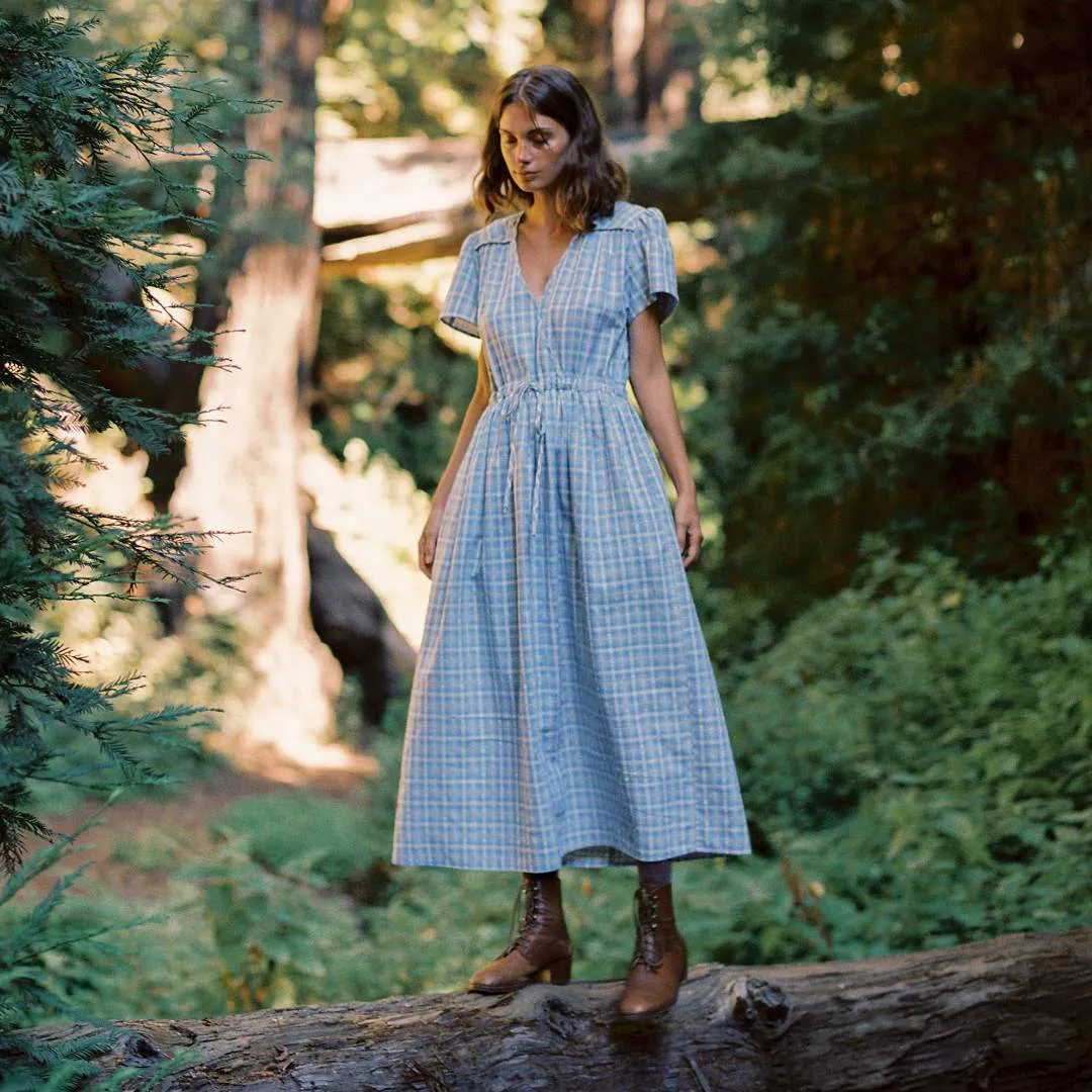 The Dawn Dress | Cornflower Basketweave sold by Christy Dawn product image thumbnail 4