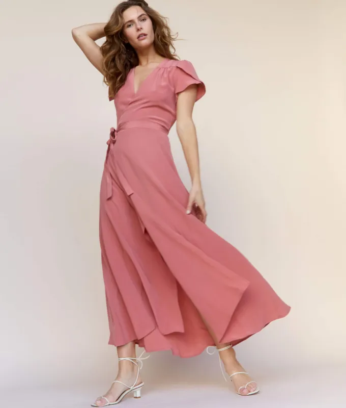 The Autumn Dress | Dusty Rose Silk sold by Christy Dawn