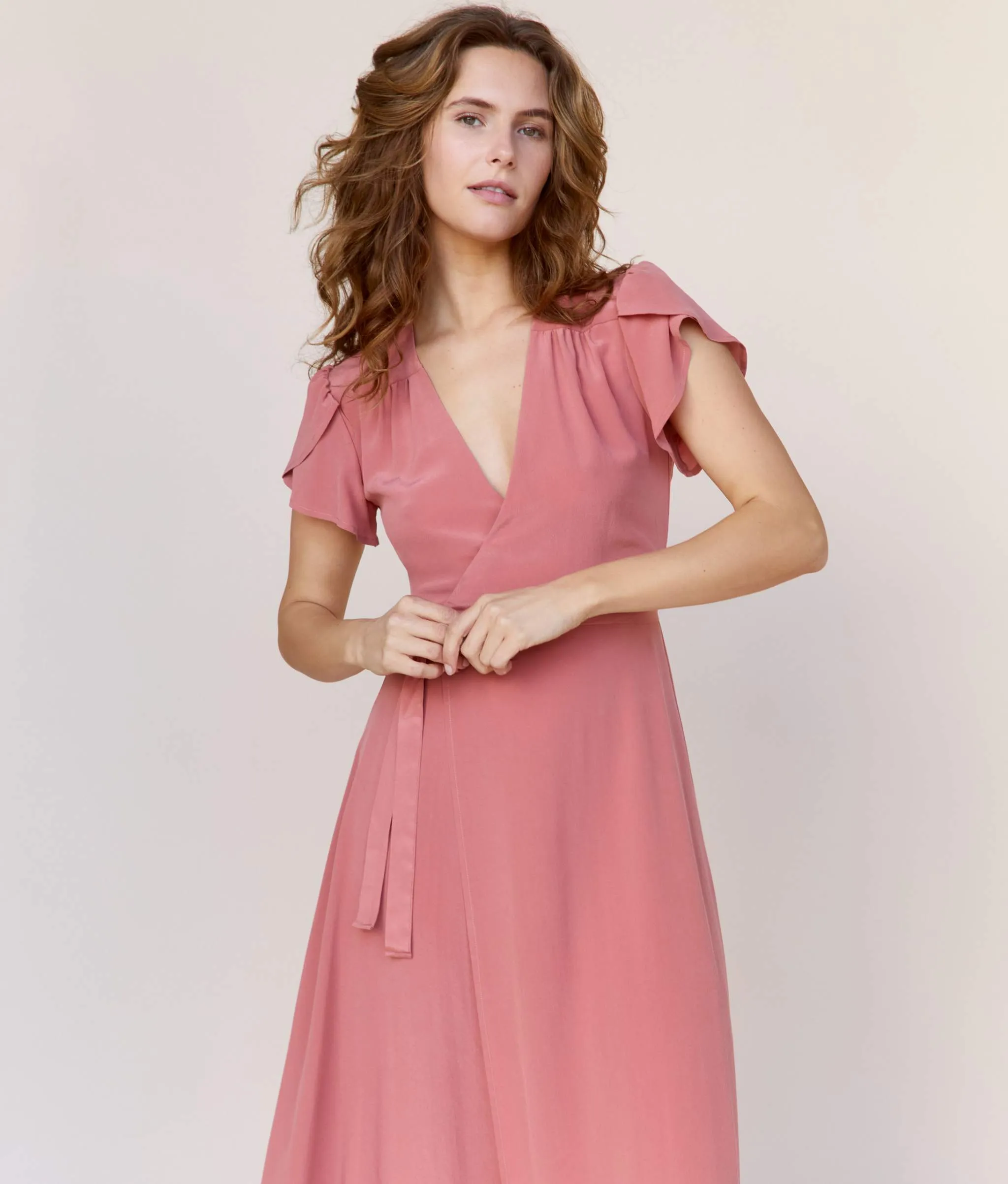 The Autumn Dress | Dusty Rose Silk sold by Christy Dawn product image thumbnail 2