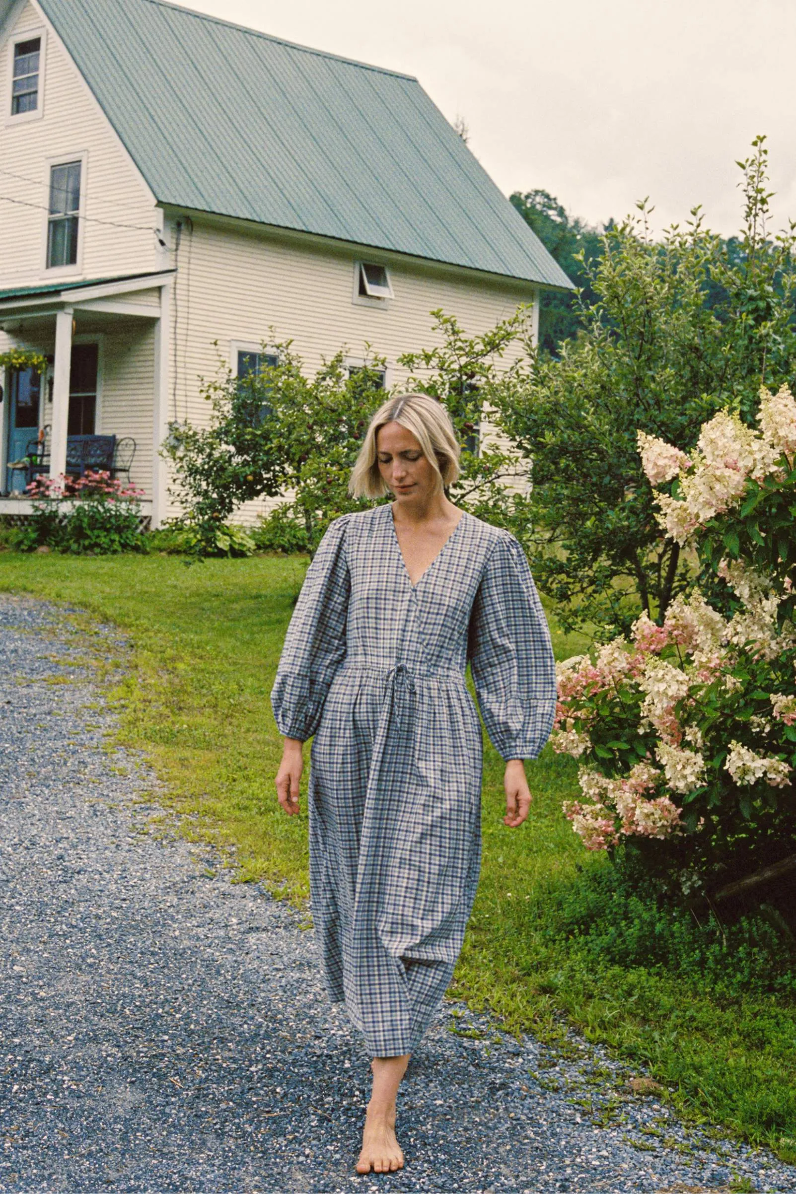 The Saunders Dress | Slate Gingham sold by Christy Dawn product image thumbnail 5