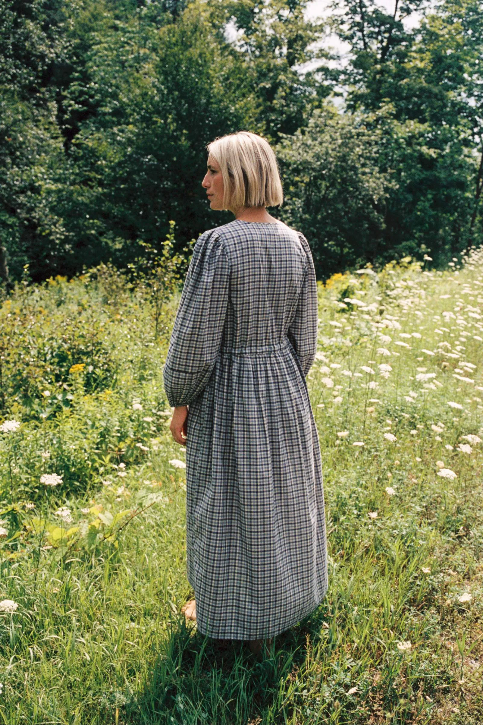 The Saunders Dress | Slate Gingham sold by Christy Dawn product image thumbnail 4