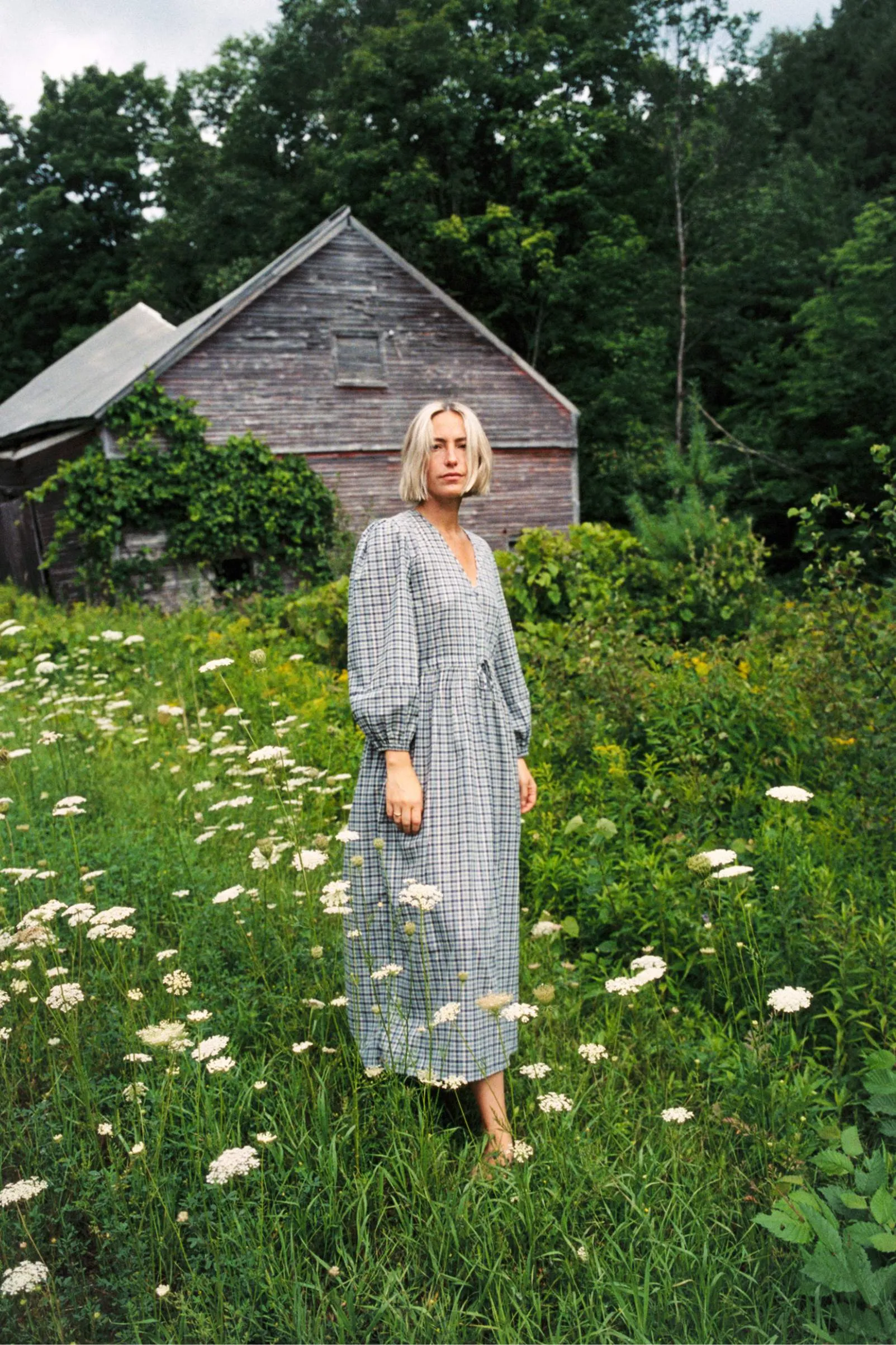 The Saunders Dress | Slate Gingham sold by Christy Dawn product image thumbnail 2