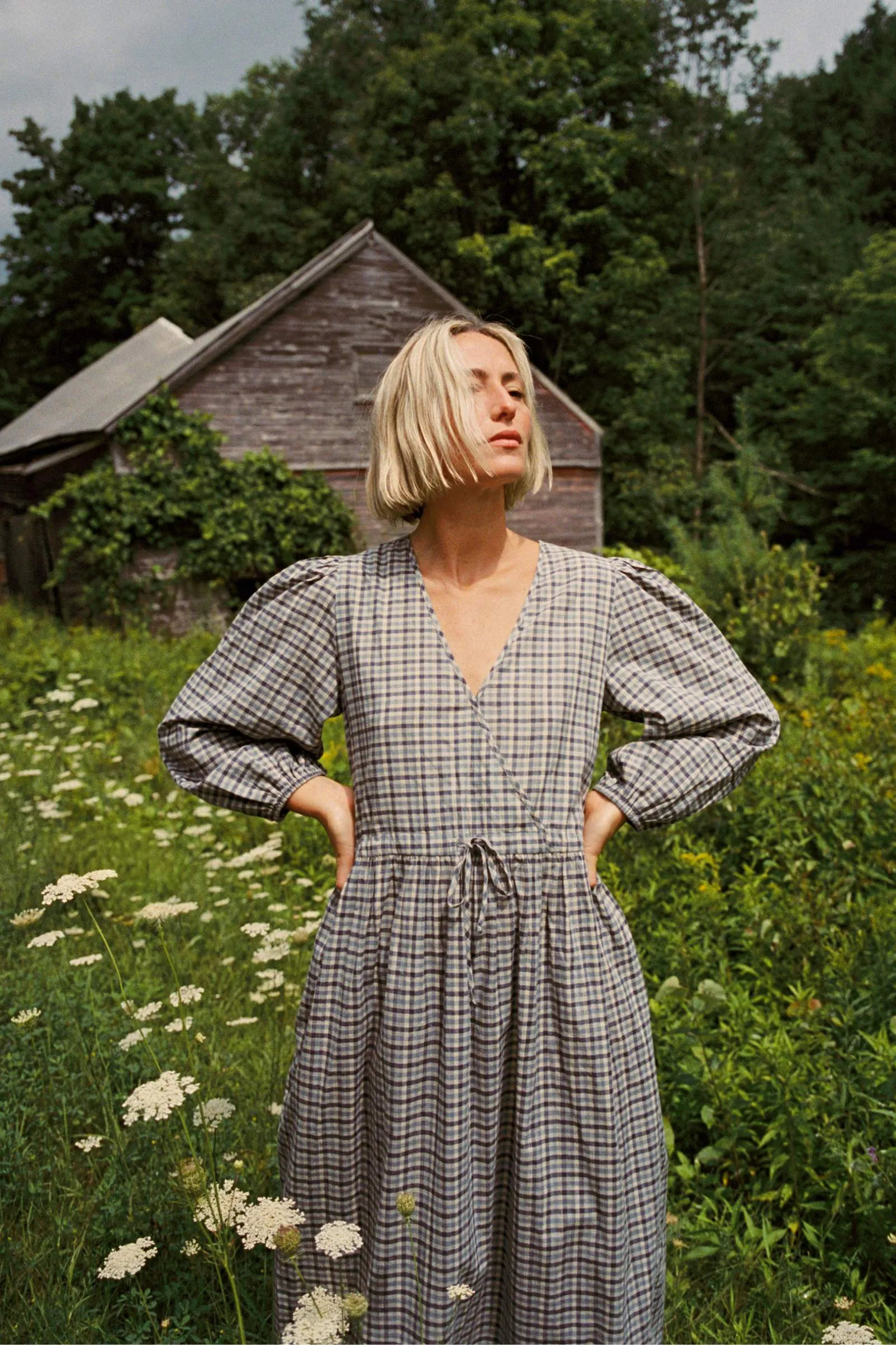 The Saunders Dress | Slate Gingham sold by Christy Dawn product image thumbnail 3