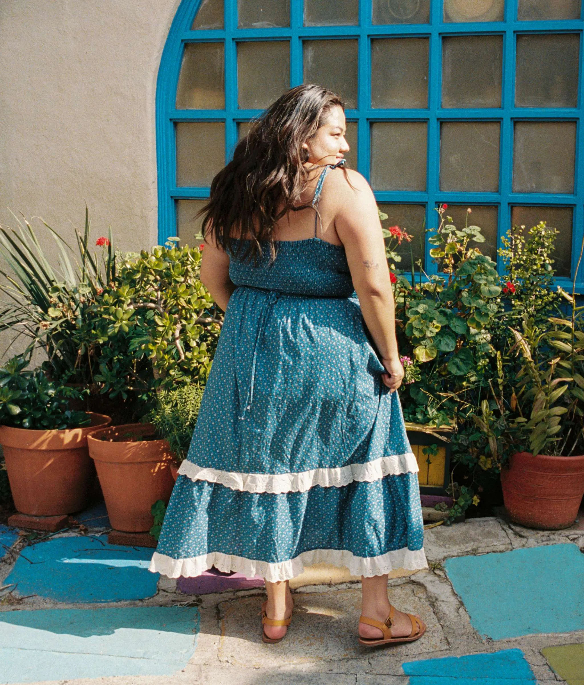 The Emma Dress Extended | Essence Blue sold by Christy Dawn product image thumbnail 5