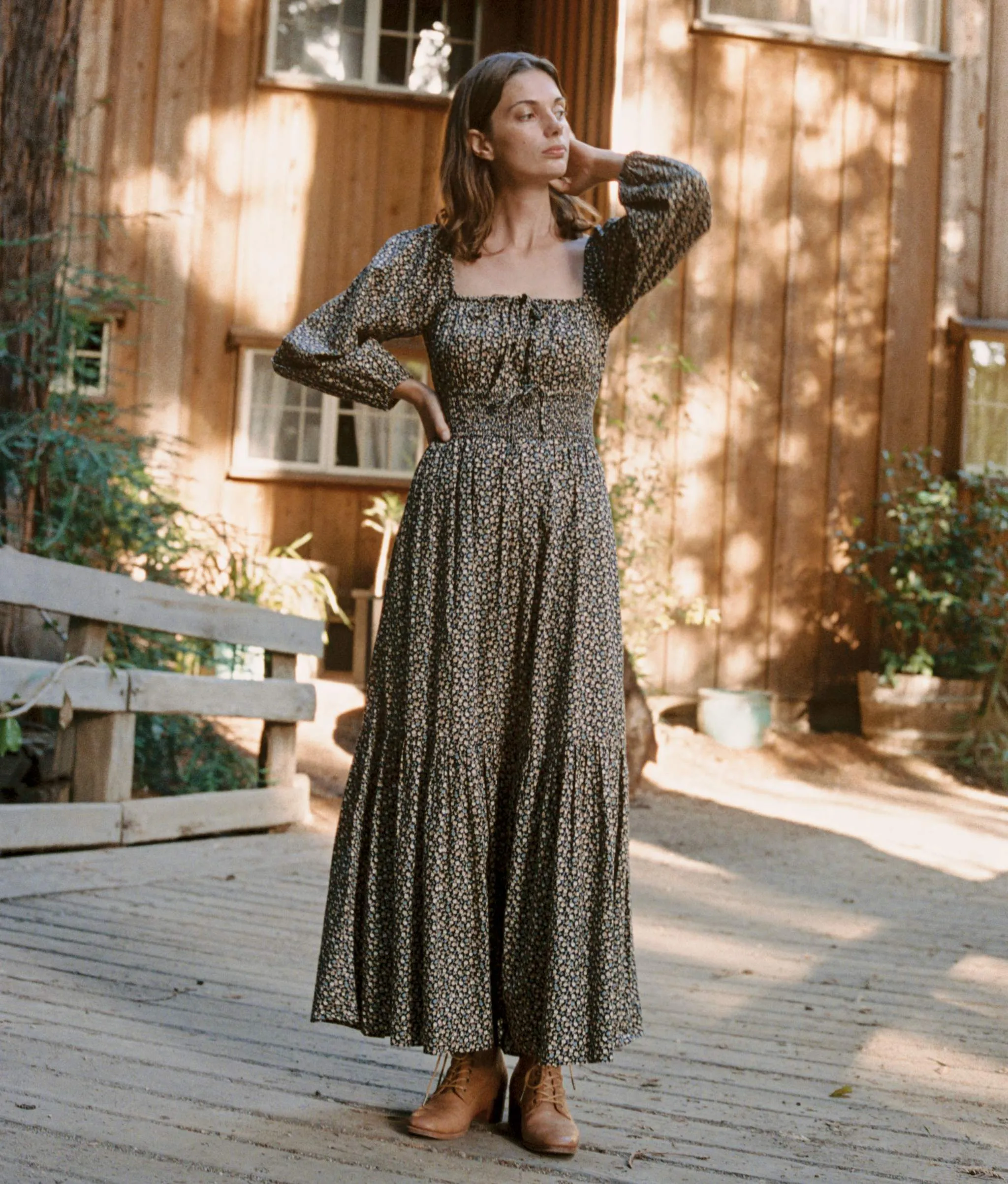 Deauville Gathered Long Dress