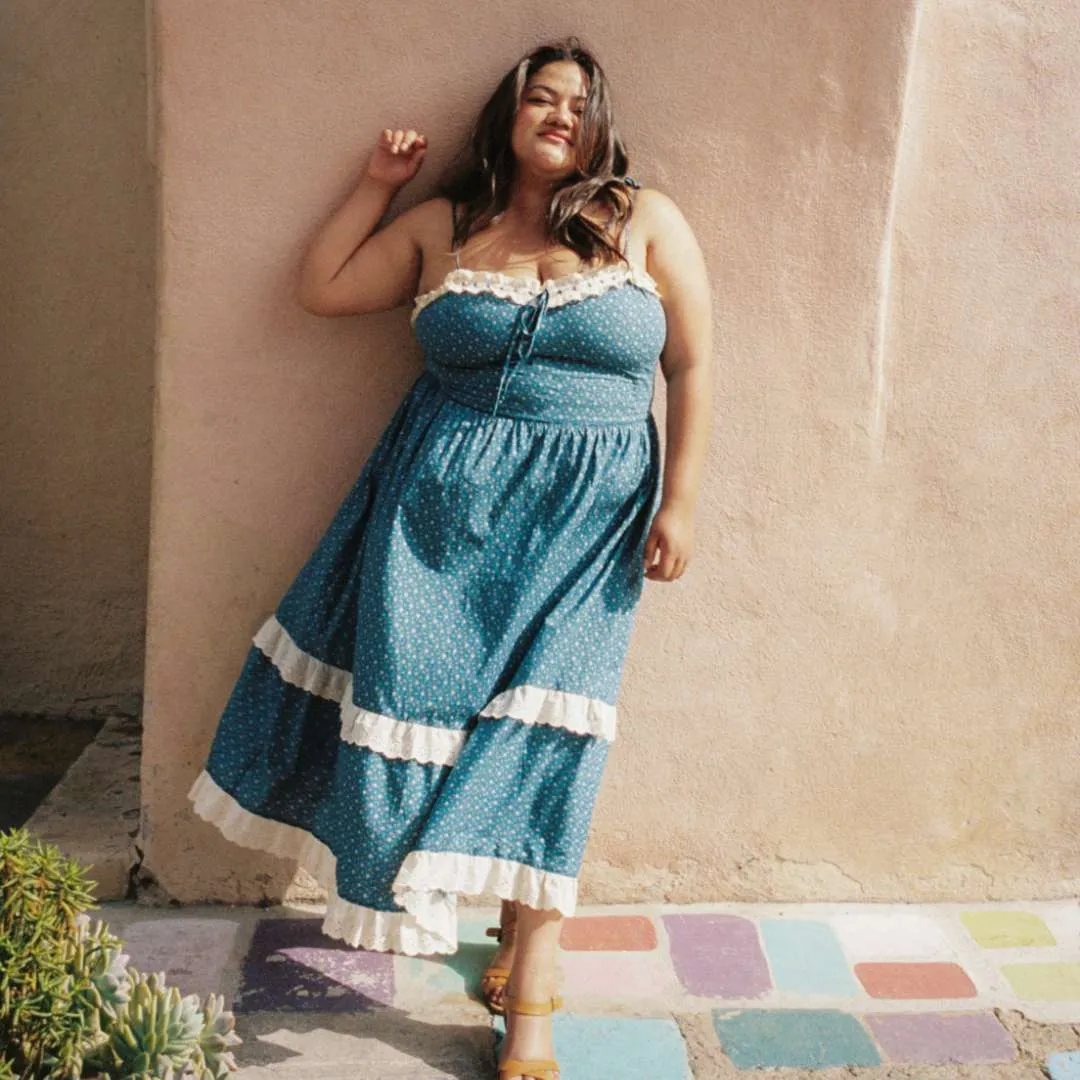 The Emma Dress Extended | Essence Blue sold by Christy Dawn product image thumbnail 3