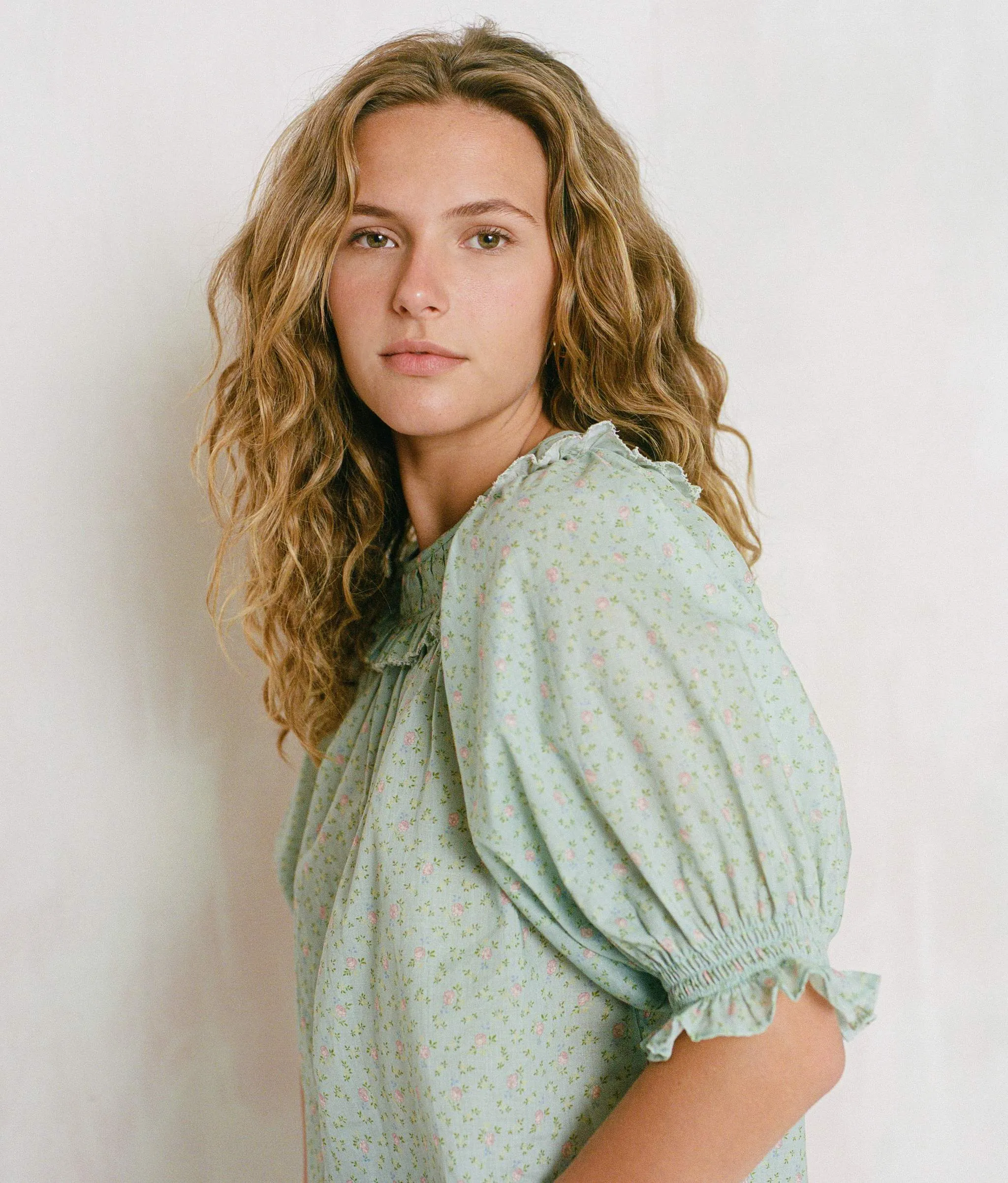 The Suraya Blouse | Ditsy Teal sold by Christy Dawn product image thumbnail 4