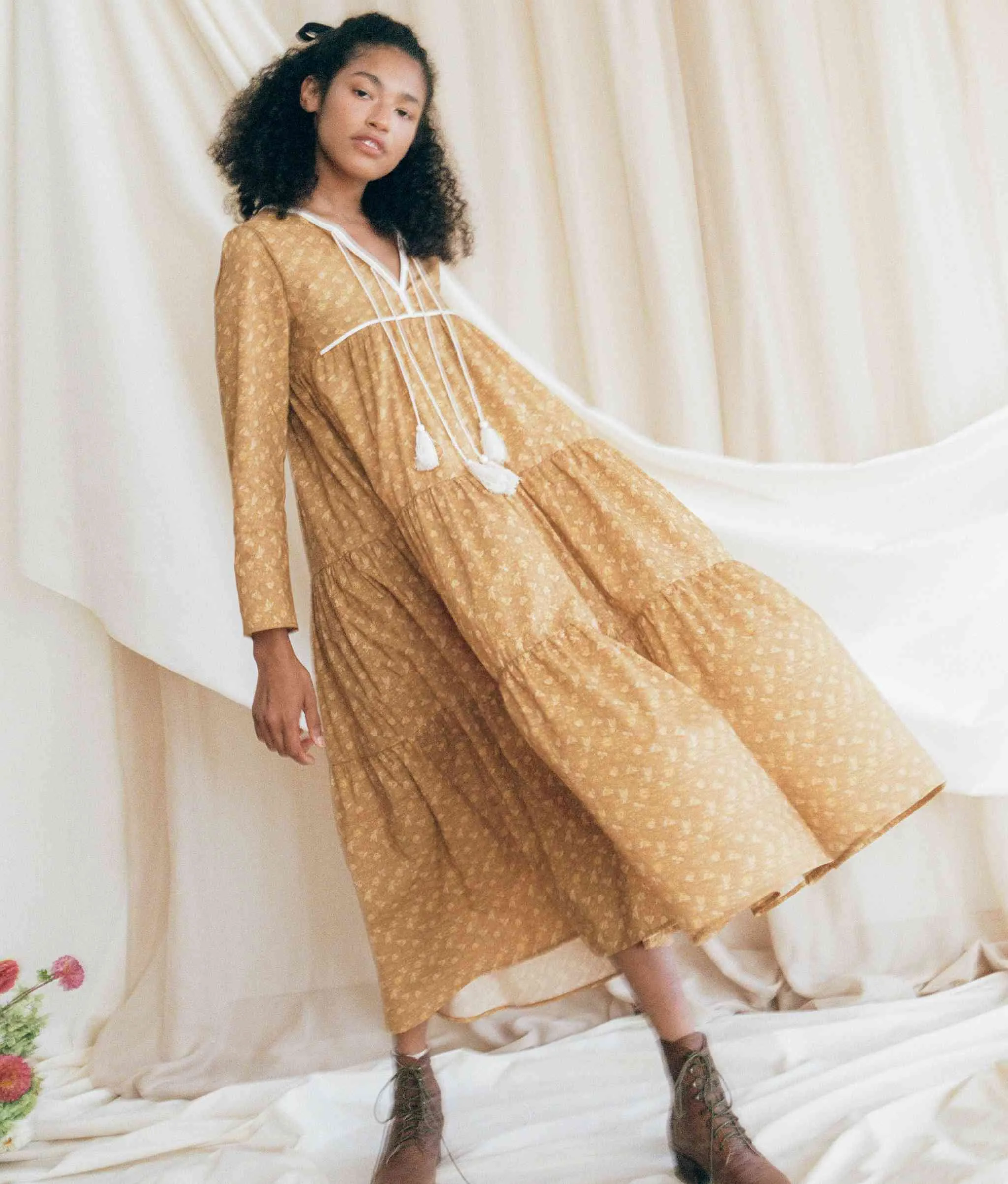 The Paloma Dress Petites | Biscotti Cosmos Floral sold by Christy Dawn product image thumbnail 3