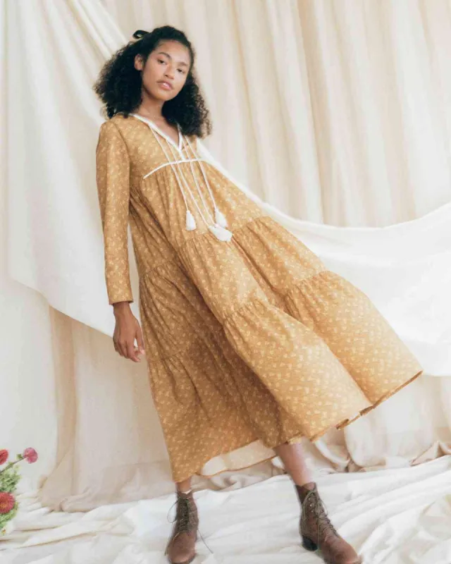 The Paloma Dress Petites | Biscotti Cosmos Floral sold by Christy Dawn