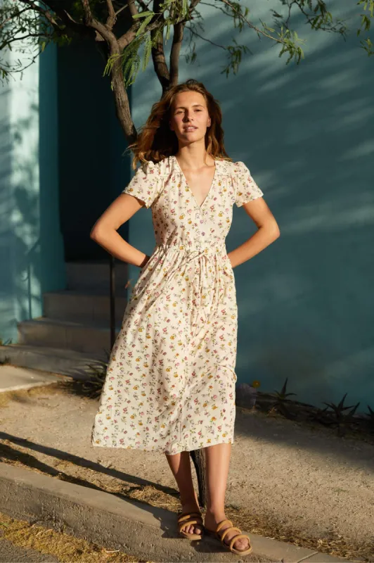 The Dawn Dress Petites | Cream Garden sold by Christy Dawn
