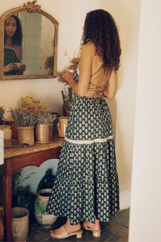 The Arianna Dress | Night Sunflower sold by Christy Dawn