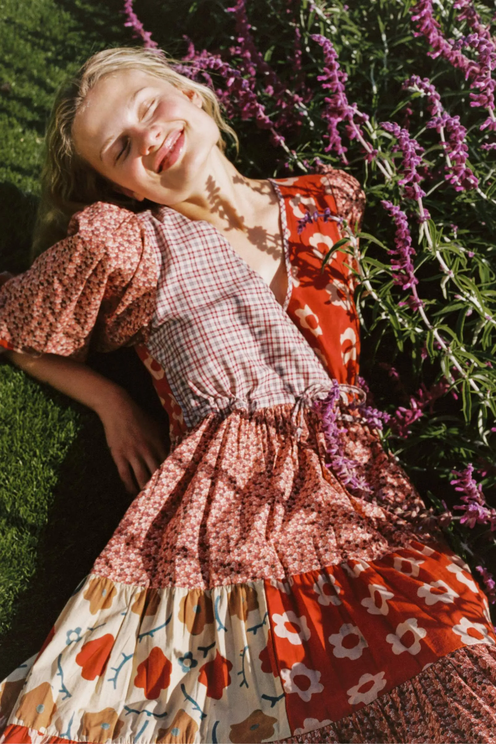 The Gina Dress | Patchwork Reds sold by Christy Dawn product image thumbnail 2