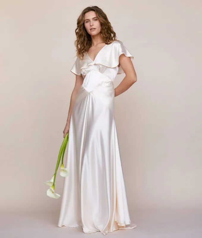 The Britta Dress | Pearl Silk sold by Christy Dawn