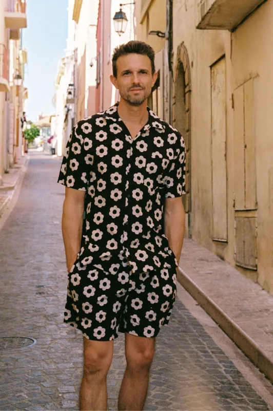 The Pedro Short Sleeve Shirt | Noir Daisy sold by Christy Dawn