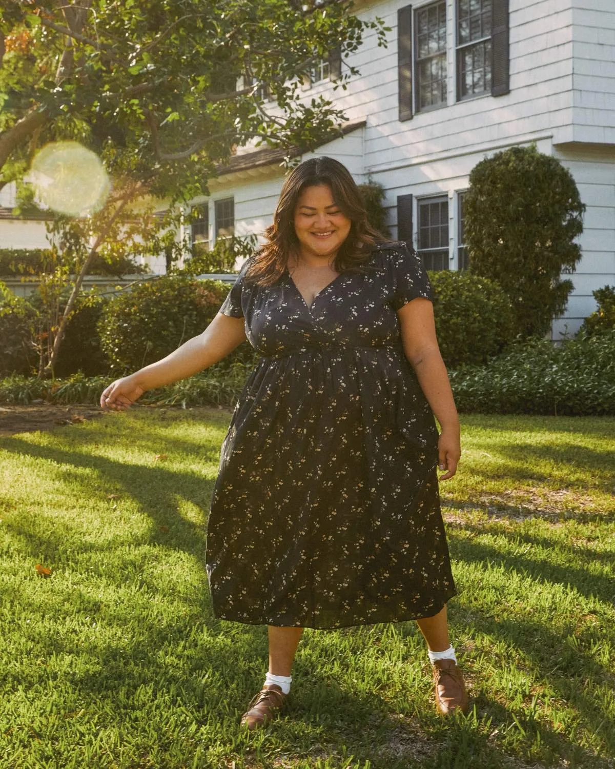 The Dawn Dress Extended | Noir Dancing Chamomile sold by Christy Dawn