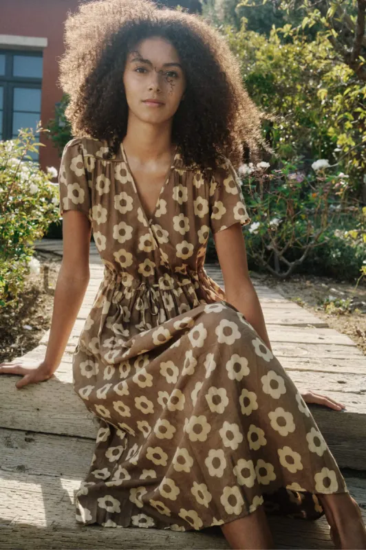 The Dawn Dress Petites | Mocha Daisy sold by Christy Dawn