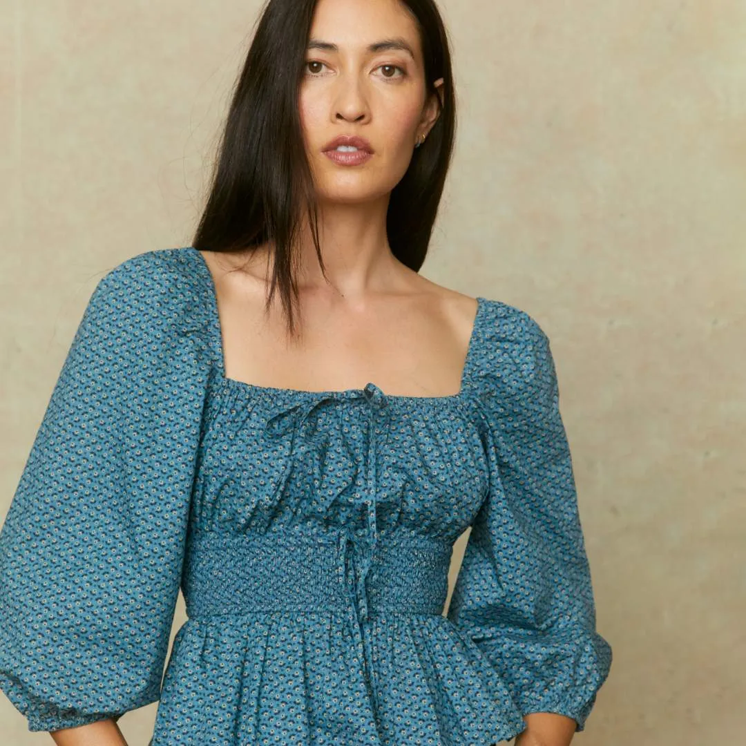 The Mackenzie Blouse | Geo Ditsy Azul sold by Christy Dawn product image thumbnail 2