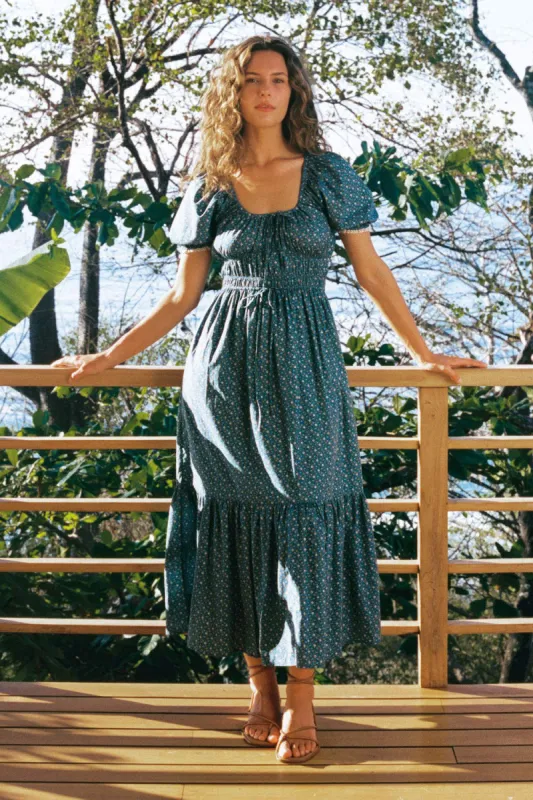 The Brynne Dress Petites | Essence Blue sold by Christy Dawn