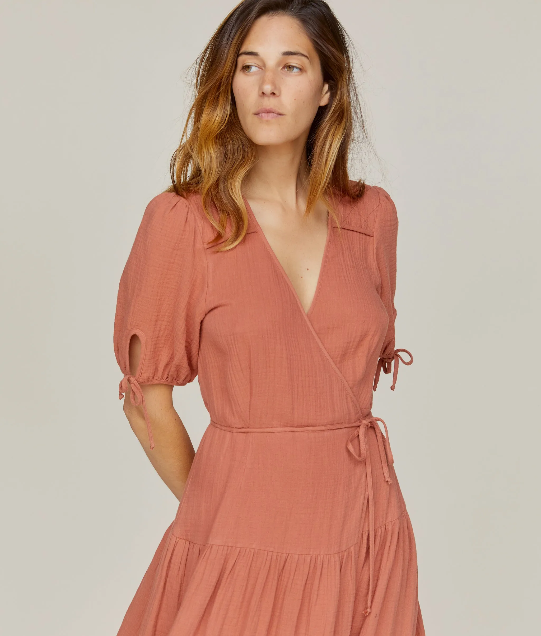 The Augusta Dress | Terracotta Gauze sold by Christy Dawn product image thumbnail 5