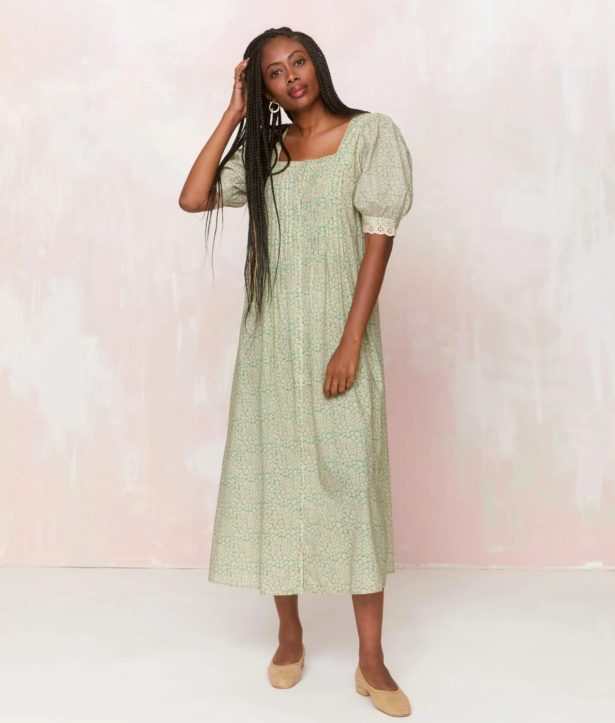 The Rain Dress | Green Climbing Daisy sold by Christy Dawn product image thumbnail 3