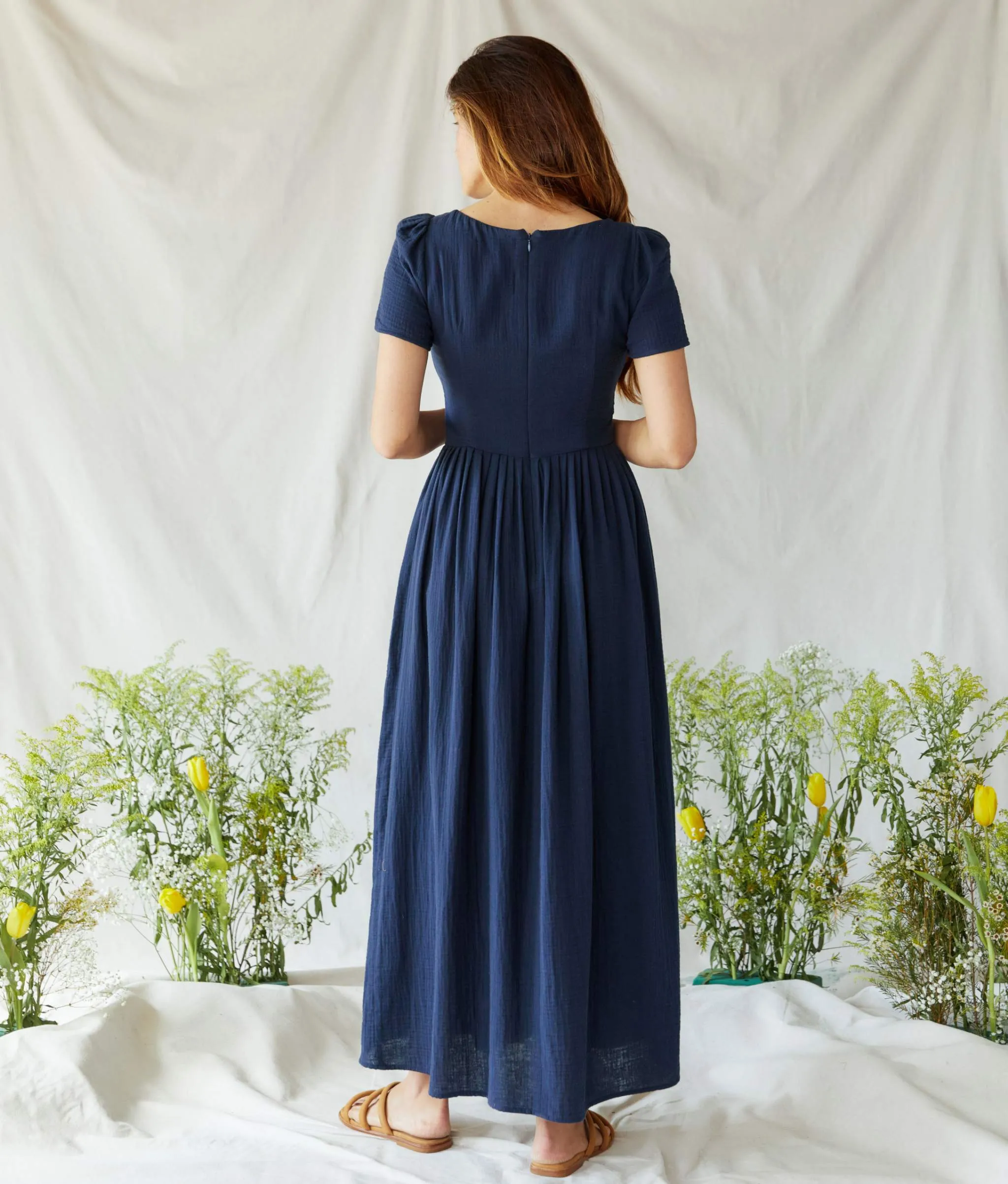 The Scarlet Dress | Navy Gauze sold by Christy Dawn product image thumbnail 4